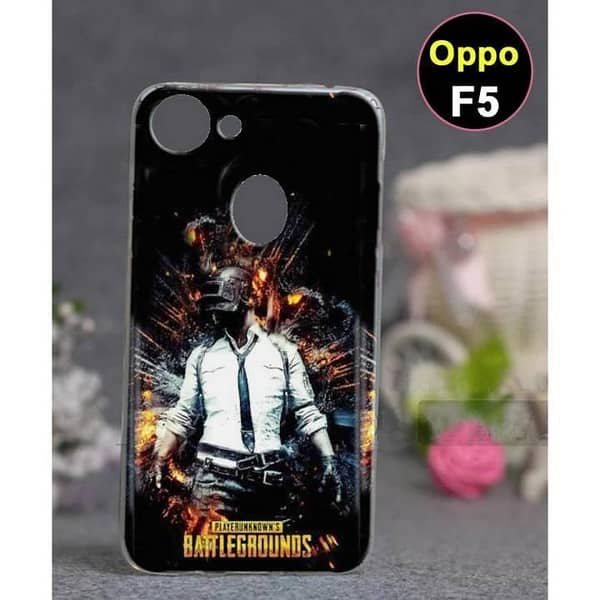 Oppo F5 Back Cover – Soft Silicone Case with PUBG Design