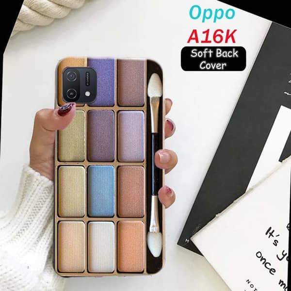 Oppo A16K Back Cover: Makeup Design Soft Silicone Case