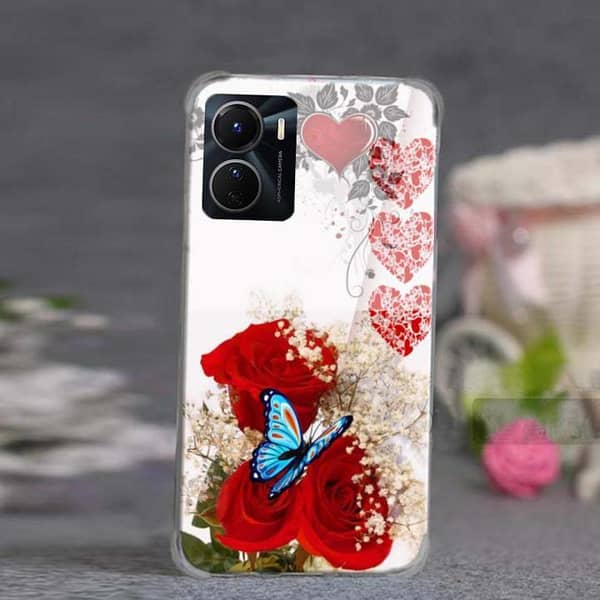 Vivo Y16 Back Cover with Floral Soft Silicone Case