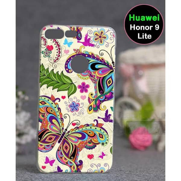 Huawei Honor 9 Lite Butterfly Style Soft Silicone Back Cover with Digital Print