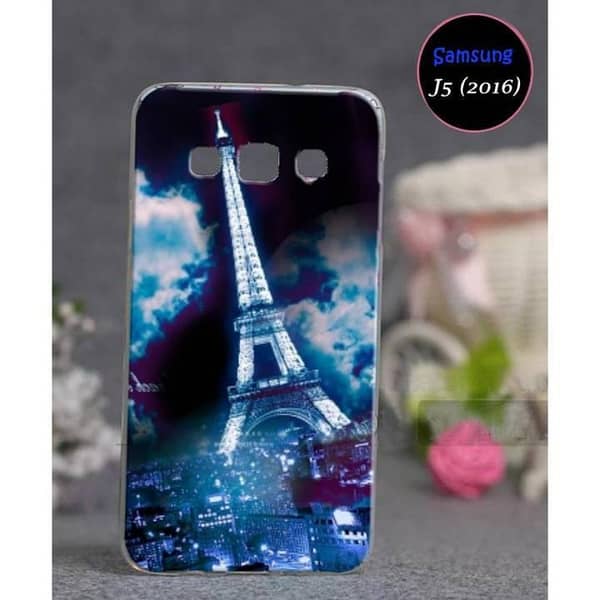 Samsung J5 (2016) Back Cover — Eiffel Tower Design Soft Silicone Case