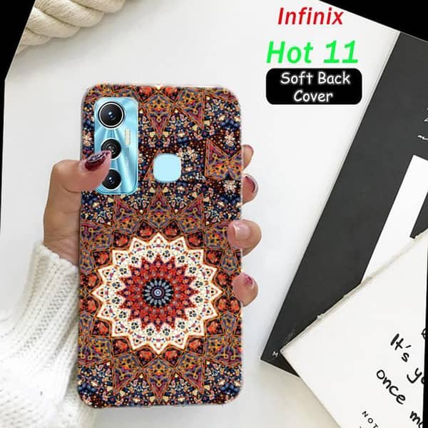 Infinix Hot 11 Back Cover: Floral Soft Silicone Case