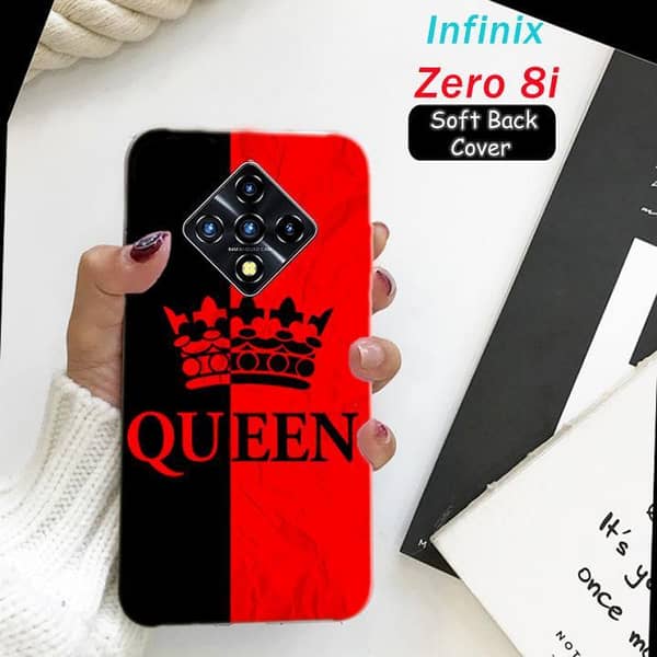 Infinix Zero 8I Back Cover — Queen Design Soft Silicone Case