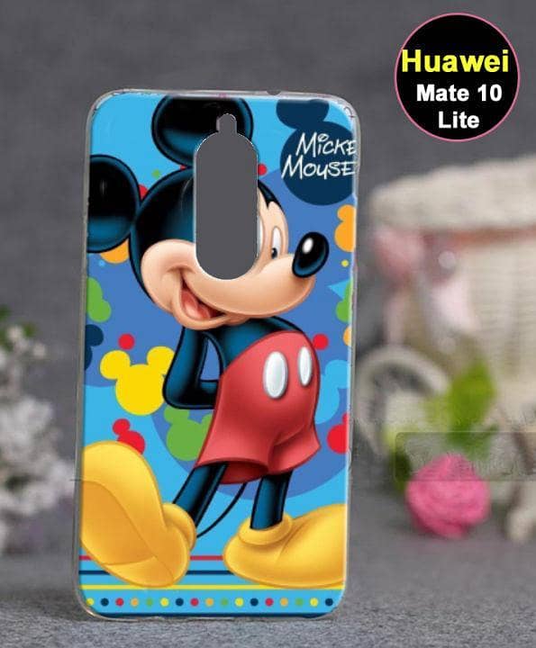 Huawei Mate 10 Lite Back Cover with Mickey Mouse Design in Soft Silicone
