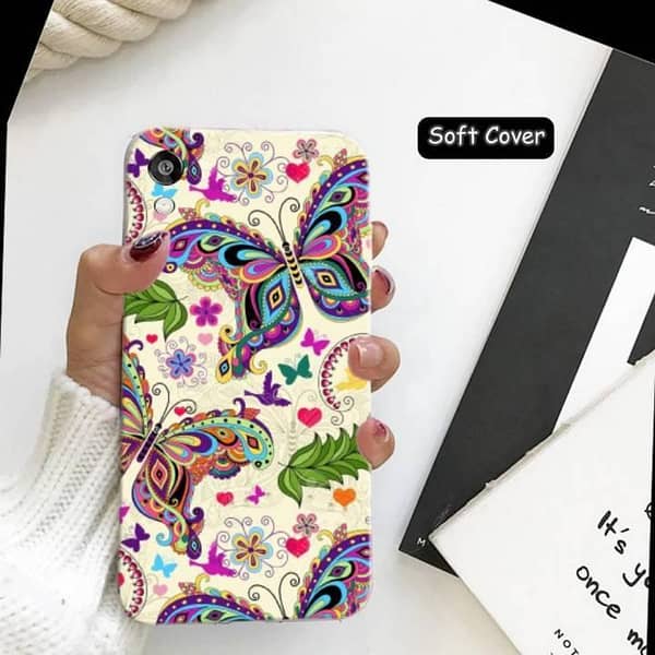 Infinix S5 Back Cover – Butterfly Design Soft Silicone Case
