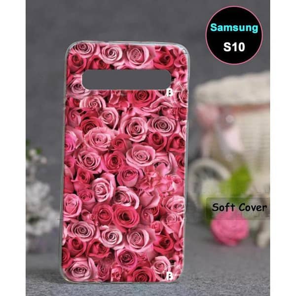 Samsung S10 Floral Design Soft Silicone Back Cover
