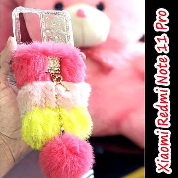Xiaomi Redmi Note 11 Pro Back Cover - Light Multicolor Silicone Case with Ladies Fancy Design