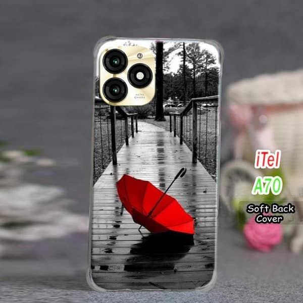 Itel A70 Rain Design Soft Silicone Back Cover