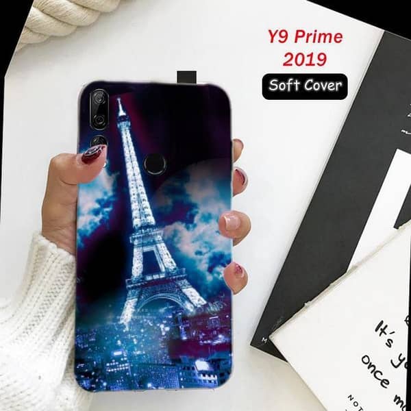 Huawei Y9 Prime 2019 Back Cover - Soft Silicone Case with Eiffel Tower Print