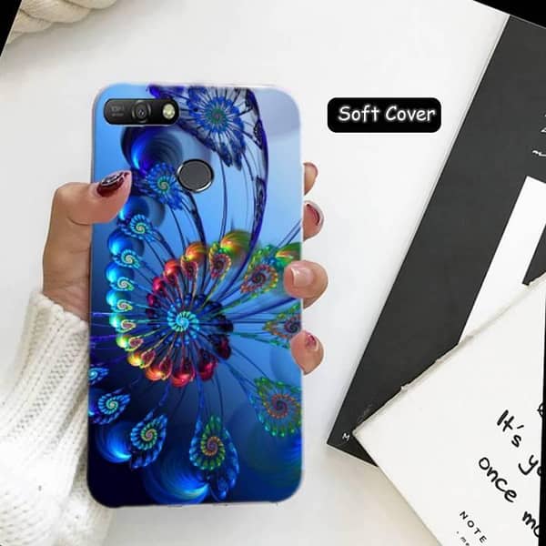 Huawei Y6 Prime 2018 Back Cover – Floral Soft Silicone Case