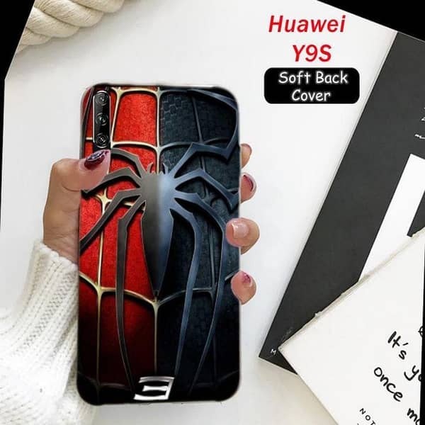 Huawei Y9S Back Cover: Spider Design Soft Silicone Case