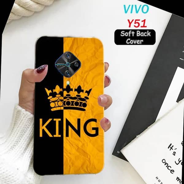 Vivo Y51 Back Cover – King Design Soft Silicone Case