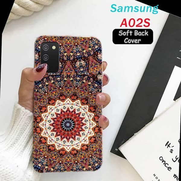 Samsung A02s Back Cover - Floral Design Soft Silicone Case