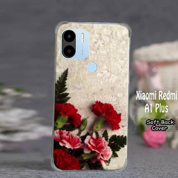 Xiaomi Redmi A1 Plus Back Cover - Floral Soft Silicone Case