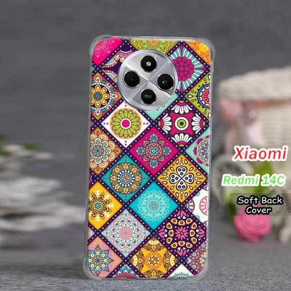 Xiaomi Redmi 14C Floral Art Soft Silicone Back Cover