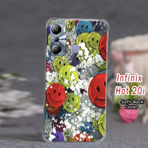Infinix Hot 20I Back Cover – SMILE Design Soft Silicone Case