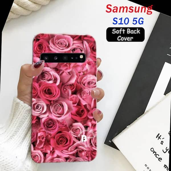 Samsung S10 5G Floral Design Soft Silicone Back Cover