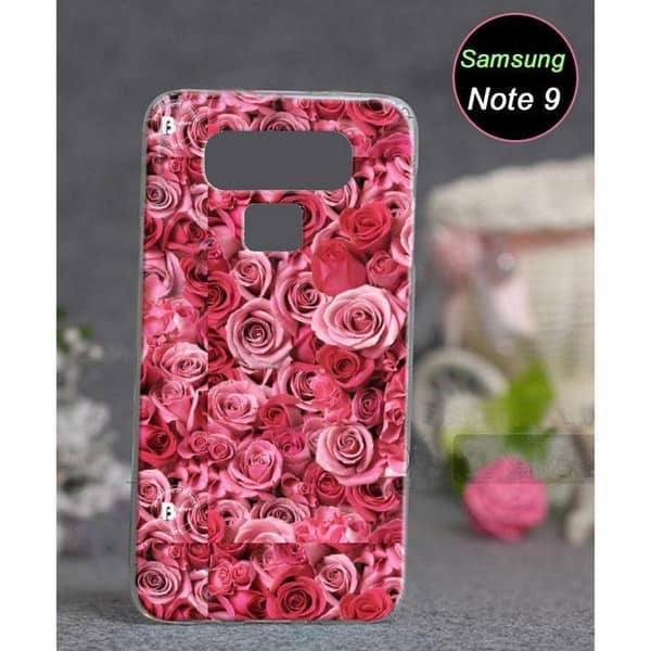 Samsung Note 9 Back Cover — Floral Design Soft Silicone Case