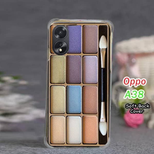 Oppo A38 Back Cover - Makeup Design Soft Silicone Case