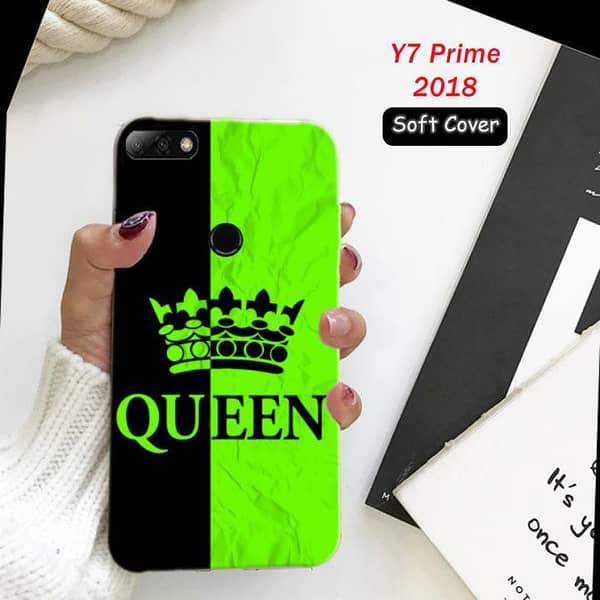 Huawei Y7 Prime 2018 Back Cover - Queen Design Soft Silicone Case