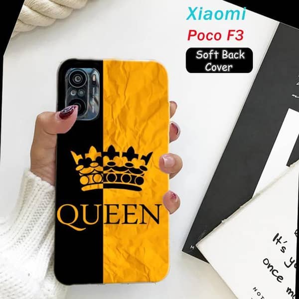 Xiaomi Poco F3 Back Cover – Queen Design Soft Silicone Case