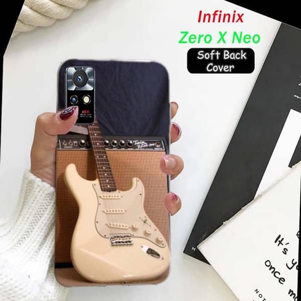 Infinix Zero X Neo Back Cover with Guitar Design Soft Silicone Case