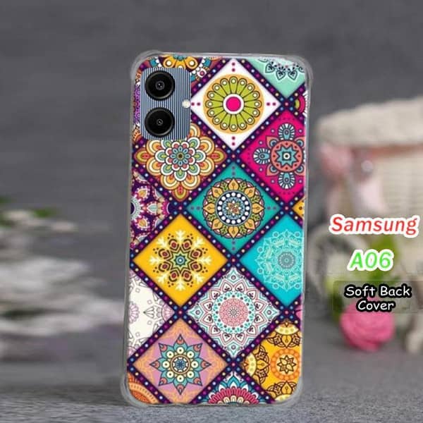 Samsung Galaxy A06 Back Cover - Floral Art Design Soft Silicone Case