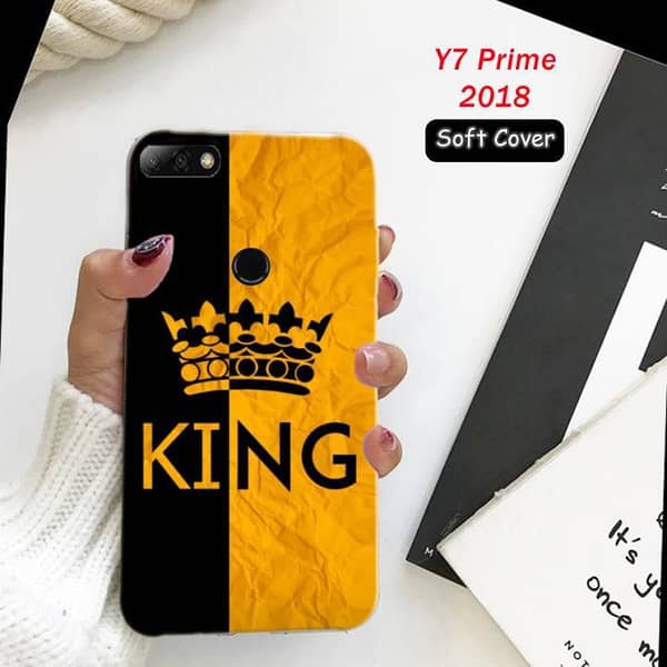 Huawei Y7 Prime 2018 Back Cover by King Design: Soft Silicone Case