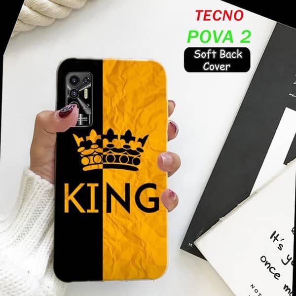 Tecno Pova 2 Back Cover in King Soft Back Boys Design – Flexible Silicone Case