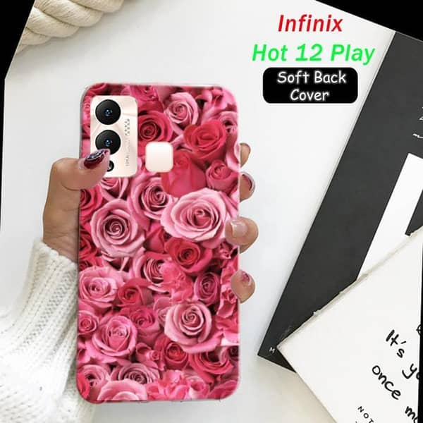 Infinix Hot 12 Play Floral Design Soft Silicone Back Cover
