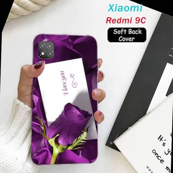 Xiaomi Redmi 9C Back Cover - Love Design Soft Silicone Case
