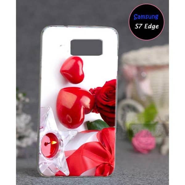 Samsung S7 Edge Back Cover - Love Design Soft Silicone Case