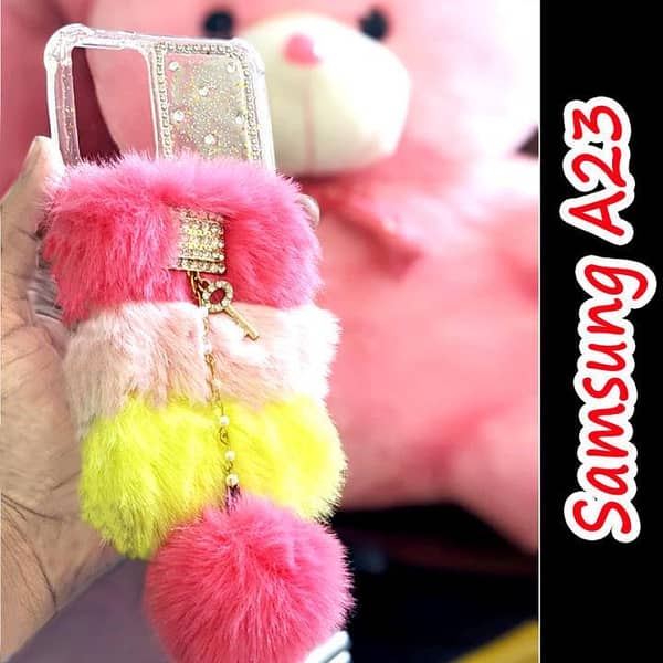 Samsung A23 Back Cover – Ladies Fancy Case in Light Multicolor Silicone