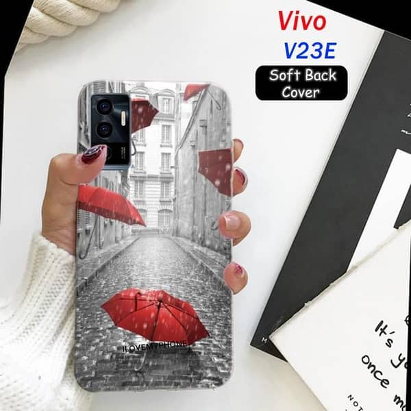 Vivo V23E Back Cover: Rain Design Soft Silicone Case