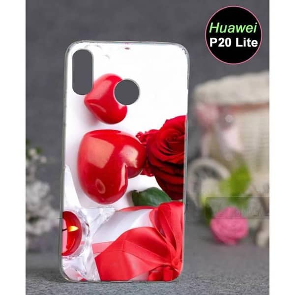 Huawei P20 Lite Back Cover: Love Design Soft Silicone Case