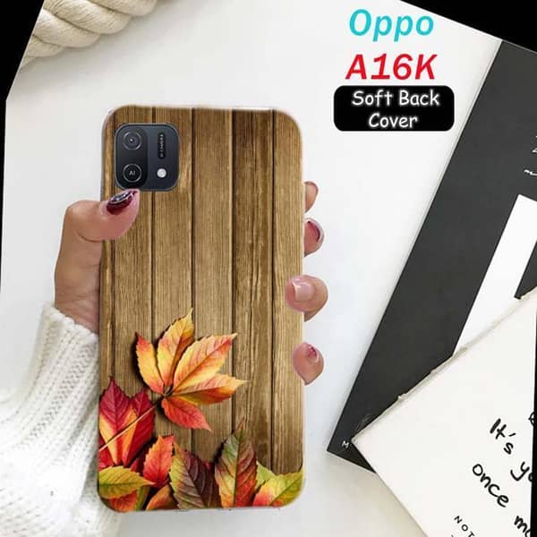 Oppo A16K Back Cover: Print Design Soft Silicone Case