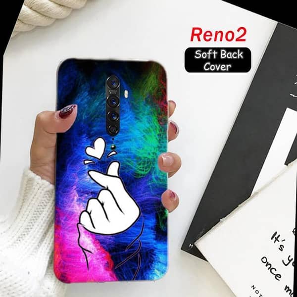 Oppo Reno 2 Back Cover – Heart Style Silicone Case for Oppo Reno 2