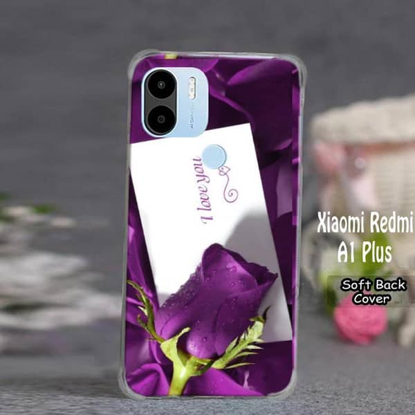 Xiaomi Redmi A1 Plus Back Cover - Love Soft Mobile Design Soft Silicone Case