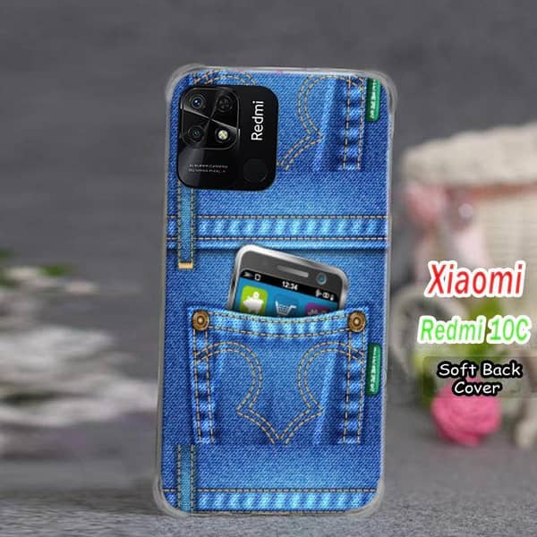 Xiaomi Redmi 10C Jeans Design Soft Silicone Back Cover