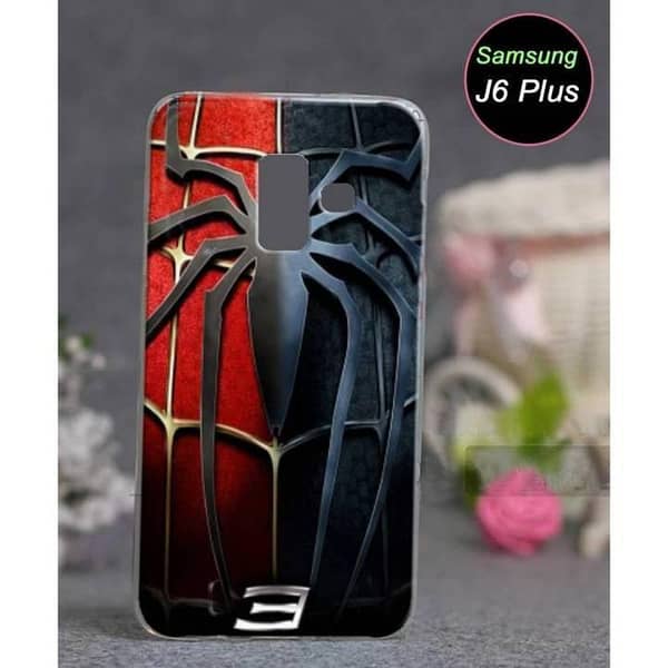 Samsung J6 Plus Back Cover: Spider Design Soft Silicone Case