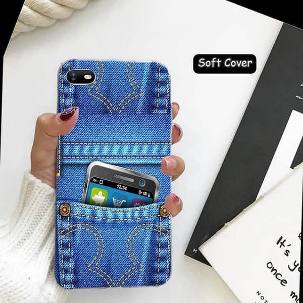 Oppo A1K Jeans Design Soft Silicone Back Cover