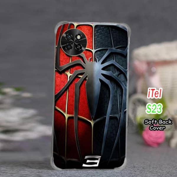 Itel S23 Back Cover with Spider-Man Design — Soft Silicone Case