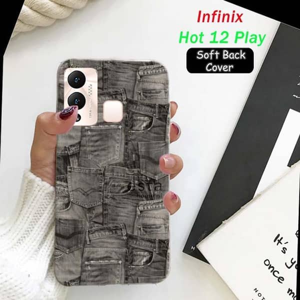 Infinix Hot 12Play Back Cover – Jeans Design Soft Silicone Case