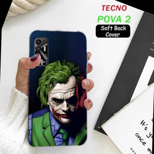 Tecno Pova 2 Back Cover — Joker Design Soft Silicone Case