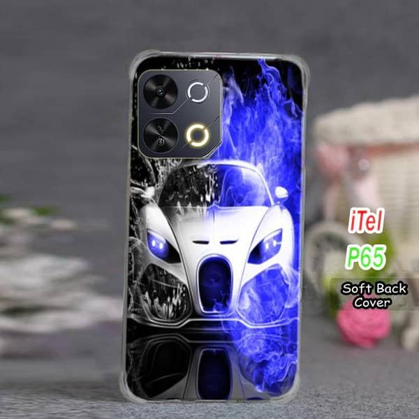Itel P65 Car Design Soft Silicone Back Cover