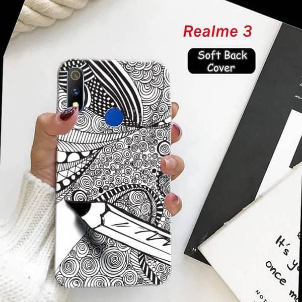 Realme 3 Art Design Soft Silicone Back Cover