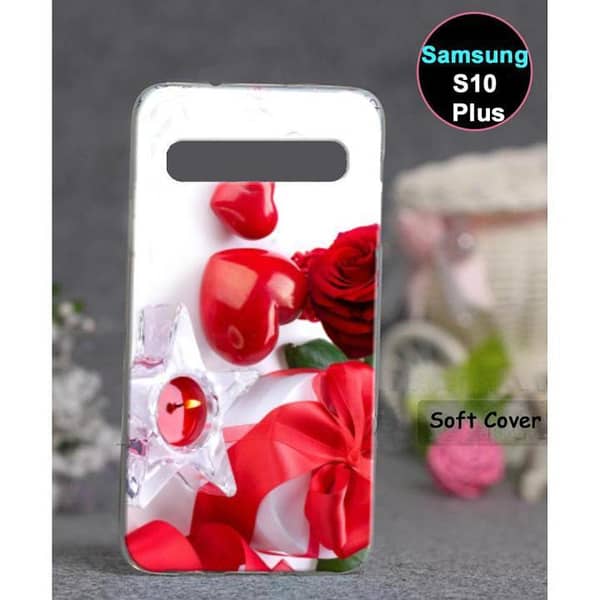 Samsung S10 Plus Back Cover: Love Design Soft Silicone Case