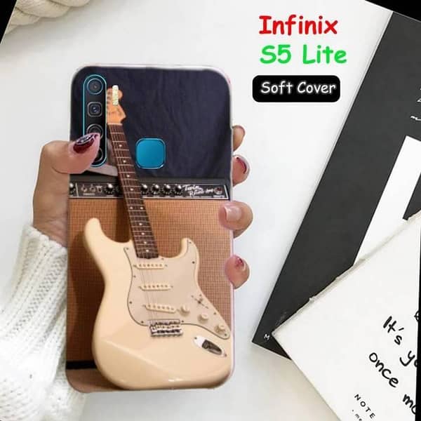 Infinix S5 Lite Back Cover – Guitar Design Soft Silicone Case