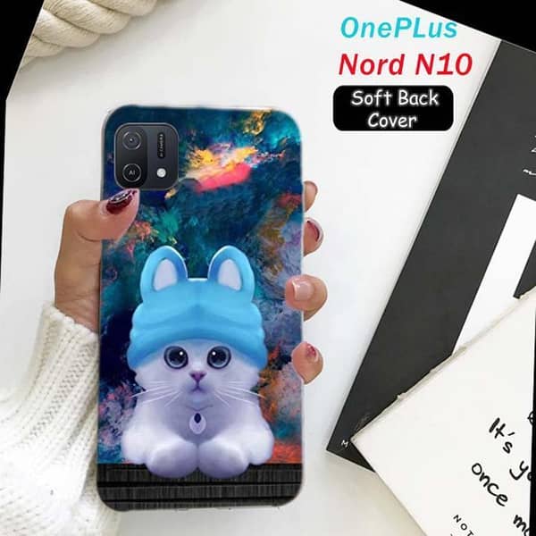 OnePlus Nord N10 Cat Design Soft Silicone Back Cover
