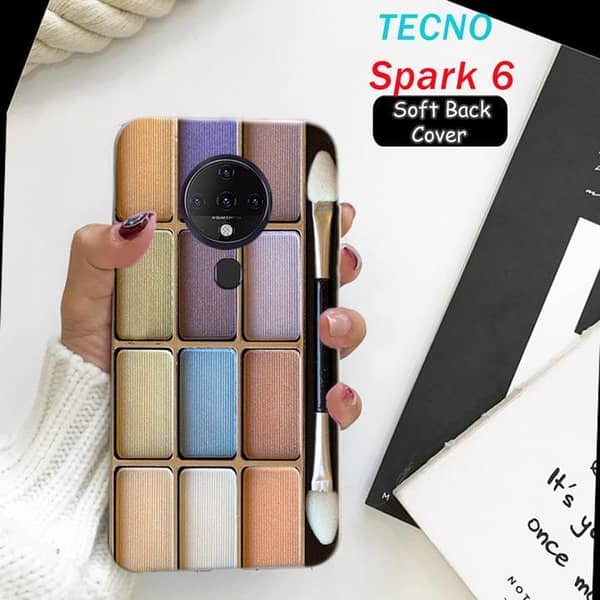 Tecno Spark 6 Back Cover | Makeup Design Soft Silicone Case